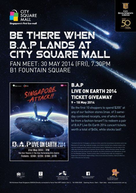 [Event Listing] Be There When B.A.P Lands At City Square Mall